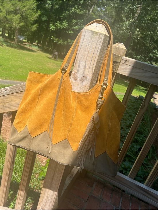 HOBO Handbags - HOBO Two-Tone Suede & Leather Hobo bag